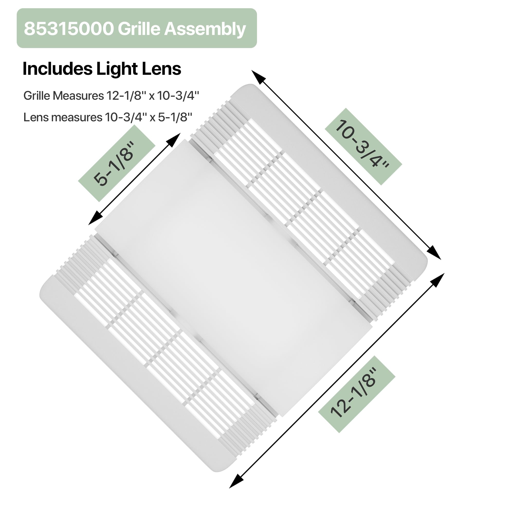 85315000 Vent Fan Cover Grille And Lens Replacement Parts For Nutone Bathroom Ventilation Plastic Cover,Bathroom Fan Exhaust Fit